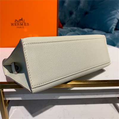 Kelly Pochette Bag Epsom Leather Gold/Silver hardware In Craie Color HS