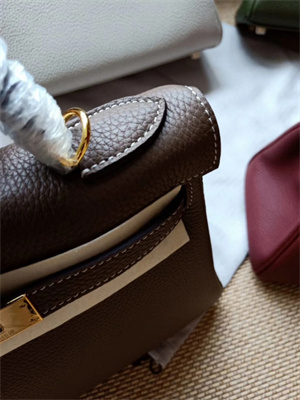 Kelly Retourne Bag Calfskin Leather 25/28CM Gold/Silver Hardware In Etoupe Color