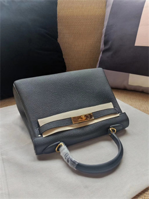 Kelly Retourne Bag Calfskin Leather 25/28CM Gold/Silver Hardware In Black Color