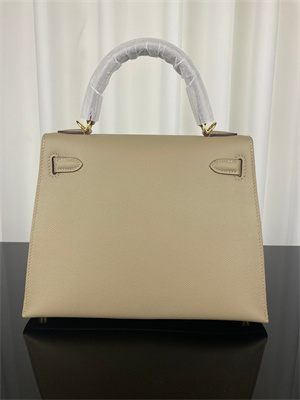 Kelly Sellier Bag Epsom Leather 25/28CM Gold/Silver Hardware In Trench Color HS