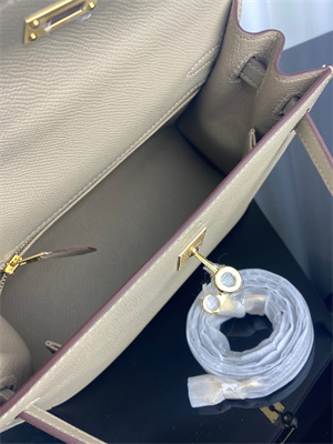 Kelly Sellier Bag Epsom Leather 25/28CM Gold/Silver Hardware In Trench Color HS