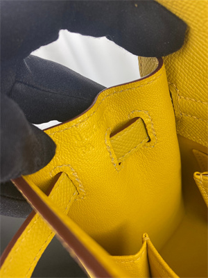 Kelly Sellier Bag Epsom Leather 25/28CM Gold/Silver Hardware In Jaune Amber Color HS