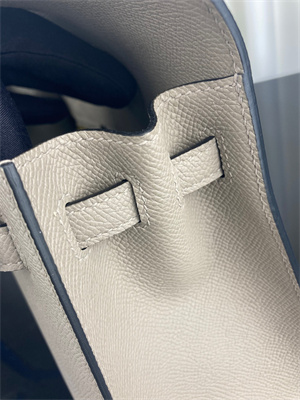 Kelly Sellier Bag Epsom Leather 25/28CM Gold/Silver Hardware In Gris Asphalte Color HS