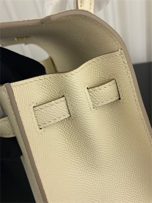 Kelly Sellier Bag Epsom Leather 25/28CM Gold/Silver Hardware In Craie Color HS