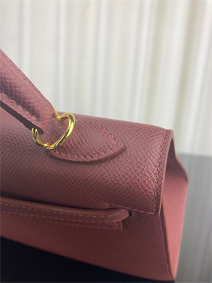 Kelly Sellier Bag Epsom Leather 25/28CM Gold/Silver Hardware In Burgundy Color HS