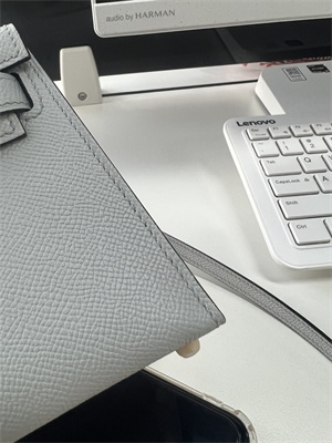 Kelly Mini II Bag Epsom Leather Gold/Silver Hardware In Blue Pale Color HS