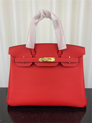 Bir.kin Bag TOGO Leather 25/30/35CM Gold/Silver Hardware In Red Color HS