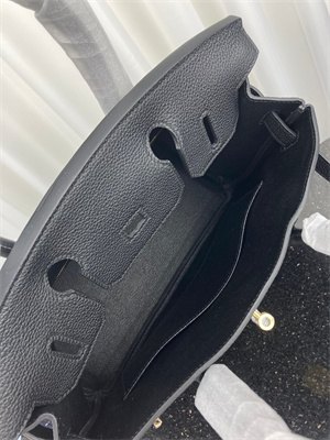 Bir.kin Bag TOGO Leather 25/30/35CM Gold/Silver Hardware In Black Color HS