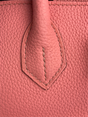 Bir.kin Bag TOGO Leather 25/30/35CM Gold/Silver Hardware In Rose Confetti Color HS