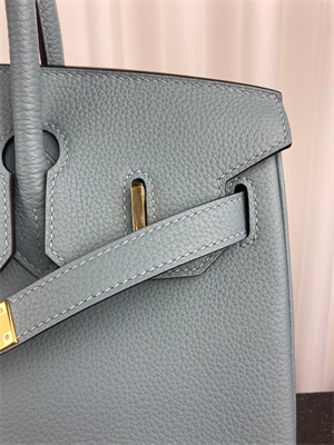 Bir.kin Bag TOGO Leather 25/30/35CM Gold/Silver Hardware In Azure Blue Color HS