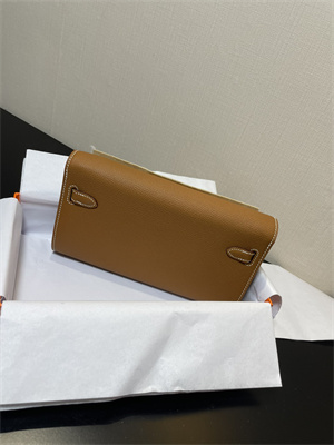 Kelly Classique To Go wallet Epsom Leather Silver Tone Metal In Gold Color HS