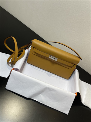 Kelly Classique To Go wallet Epsom Leather Silver Tone Metal In Sesame Color HS