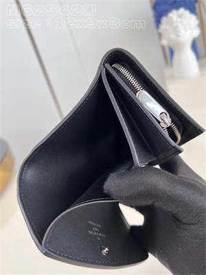 L.V IRIS Compact Wallet Monogram Leather Black M62542