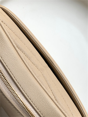 Y.S.L MINI LOU In Beige Quilted Grain De Poudre Embossed Leather  Gold Tone Metal