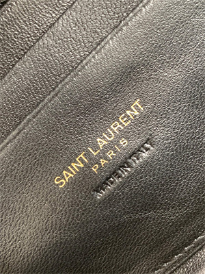 Y.S.L MINI LOU In Beige Quilted Grain De Poudre Embossed Leather  Gold Tone Metal