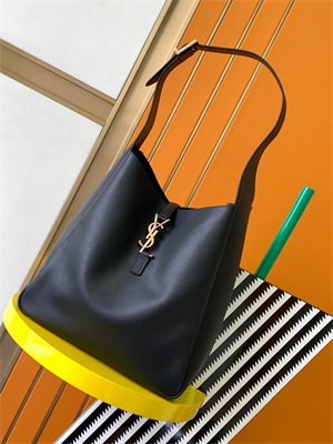y.s.l le 5 a 7 S*pple large hobo bag in black leather