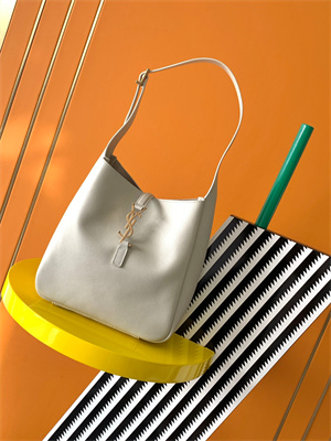 y.s.l le 5 a 7 S*pple small hobo bag in white leather