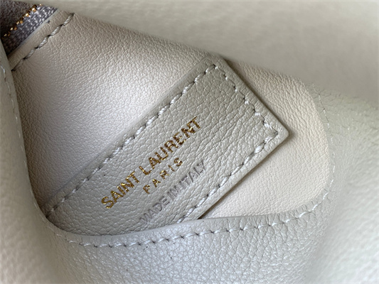 y.s.l le 5 a 7 S*pple small hobo bag in white leather