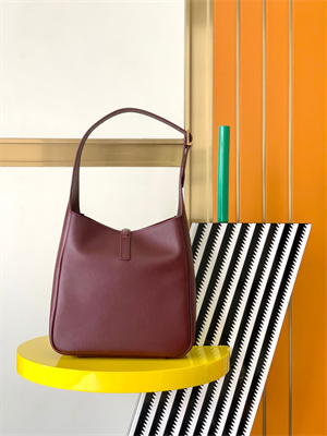 y.s.l le 5 a 7 S*pple small hobo bag in burgundy leather