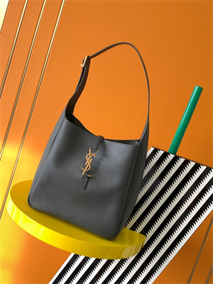 y.s.l le 5 a 7 S*pple small hobo bag in dk grey leather