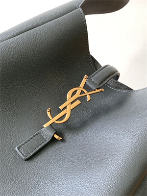 y.s.l le 5 a 7 S*pple small hobo bag in dk grey leather