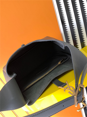 y.s.l le 5 a 7 S*pple small hobo bag in dk grey leather