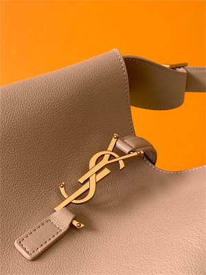 y.s.l le 5 a 7 S*pple small hobo bag in dk beige leather