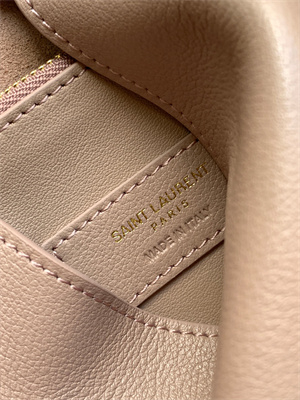 y.s.l le 5 a 7 S*pple small hobo bag in dk beige leather