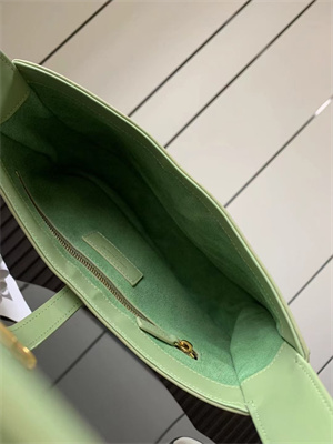 Y.S.L LE 5 A 7 HOBO BAG In Avocado Green Smooth Leather