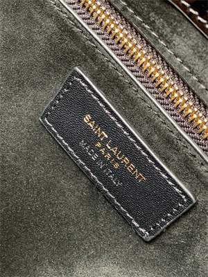 Y.S.L LE 5 A 7 HOBO BAG In Black Patent Leather