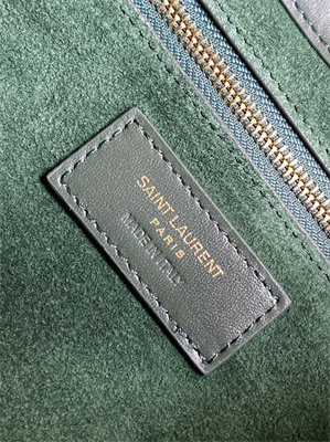 Y.S.L LE 5 A 7 HOBO BAG In Dk Green Smooth Leather