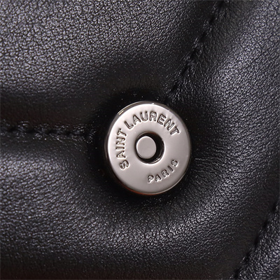 Y.S.L TOY LOULOU In Black Quilted Calfskin Leather Black Tone Metal