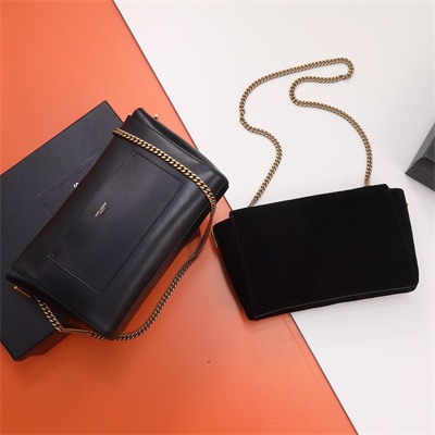 Y.S.L REVERSIBLE KATE MEDIUM Gold Tone Metal Black Color