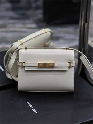 y.s.l manhattan mini crossbody bag in box Sa**t Lau*nt white color