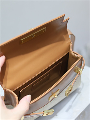 Y.S.L MANHATTAN MINI Crossbody Bag In Cotton Canvas and Shinny Leather