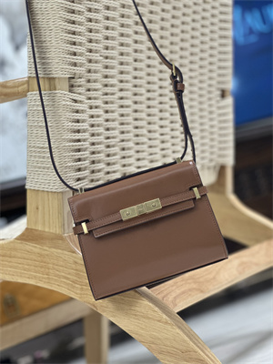 y.s.l manhattan mini crossbody bag in box Sa**t Lau*nt brown color
