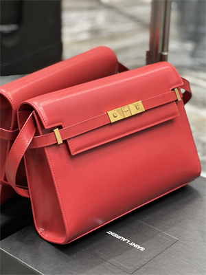 y.s.l manhattan shoulder bag in box Sa**t Lau*nt red color