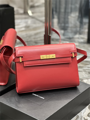 y.s.l manhattan shoulder bag in box Sa**t Lau*nt red color