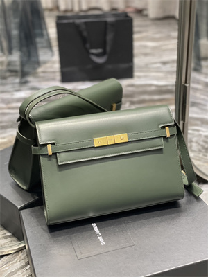 y.s.l manhattan shoulder bag in box Sa**t Lau*nt green color
