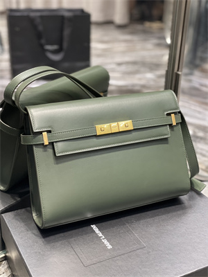 y.s.l manhattan shoulder bag in box Sa**t Lau*nt green color