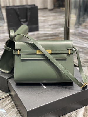 y.s.l manhattan shoulder bag in box Sa**t Lau*nt green color