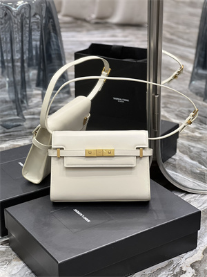 y.s.l manhattan small shoulder bag in box Sa**t Lau*nt white color