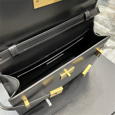 y.s.l manhattan small shoulder bag in box Sa**t Lau*nt black color