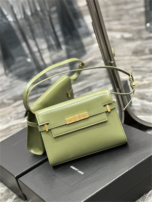 y.s.l manhattan small shoulder bag in box Sa**t Lau*nt lt green color