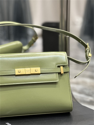 y.s.l manhattan small shoulder bag in box Sa**t Lau*nt lt green color