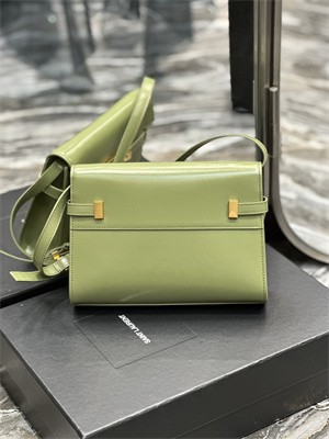 y.s.l manhattan small shoulder bag in box Sa**t Lau*nt lt green color