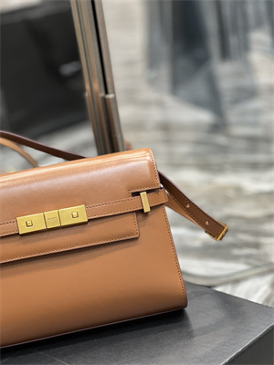 y.s.l manhattan small shoulder bag in box Sa**t Lau*nt brown color