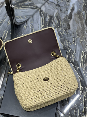 Y.S.L NIKI MEDIUM In Raffia and Leather Beige Color