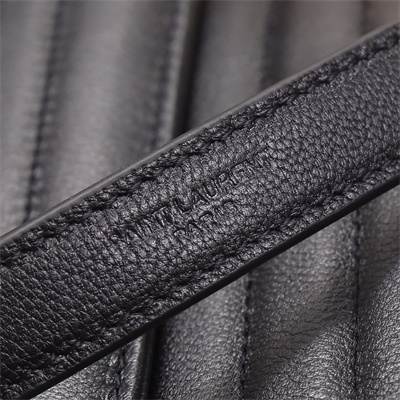 Y.S.L COLLEGE LARGE BAG IN QUILTED Leather Black Tone Metal Black Color