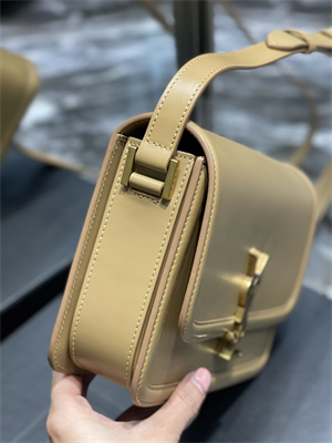 Y.S.L SOLFERINO MEDIUM SATCHEL IN BOX SAINT LAUREN Gold Tone Metal Dk Beige Color